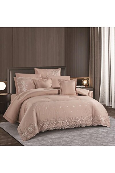 ALMIADD Bridal double bed comforter set with a lace design to add elegance to...
