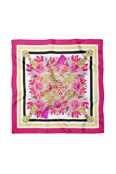 Sultan İpek Floral Patterned Scarf / Bandana 50X50Cm