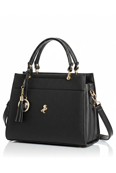 Çanta Trend Miami Polo Club Black 6-Compartment Large Size Handbag