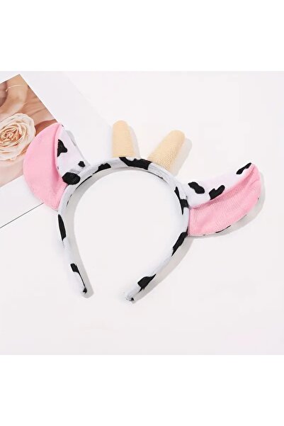 Accessories Hei Μαύρο και άσπρο μοτίβο αγελάδας με ροζ αυτιά, διασκεδαστικό, ...