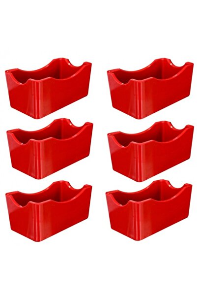 Raki Set of 6 rectangular melamine sugar sachet holders 6.5x12x5cm