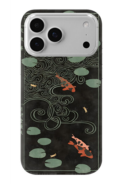 Multitronic حافظة شفافة مطبوعة بتصميم سمكة الذهب اليابانية متوافقة مع آيفون 1...