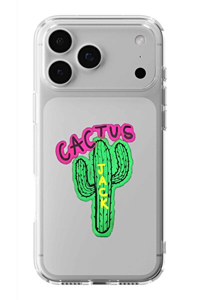 Multitronic حافظة شفافة مطبوعة بتصميم كاكتوس جاك متوافقة مع هاتف آيفون 17 برو...