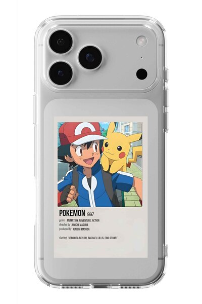 Multitronic حافظة شفافة مطبوعة بتصميم ملصق بوكيمون مينيماليست متوافقة مع هاتف...