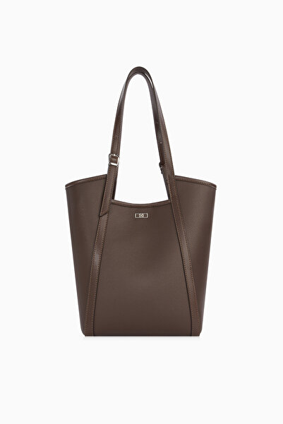 CENGİZ PAKEL Women's Shopper Shoulder Bag - 7608 - Brown