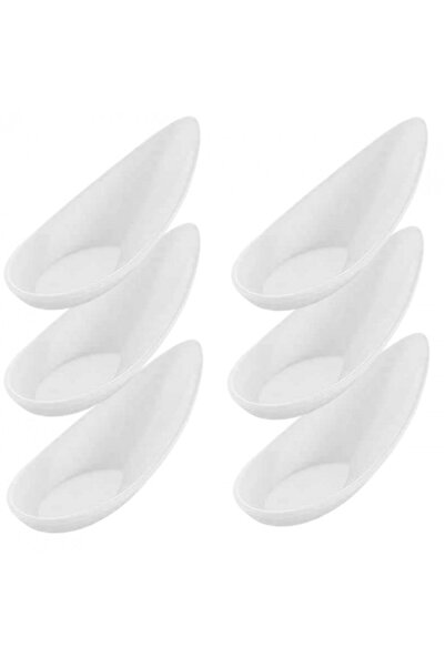 Raki Set of 6 melamine snack spoons 18ml 4.3x11xh4cm WHITE