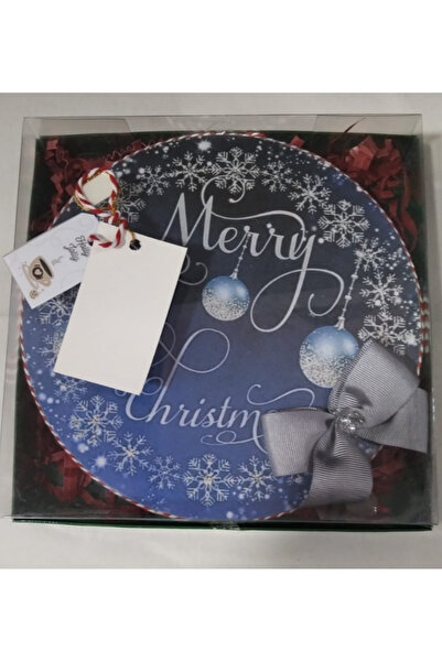 esdekor Christmas Gift Hanging Ornament in Transparent Square Box 20X20 cm