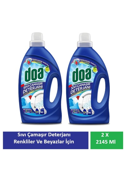 Doa Sıvı Çamaşır Deterjanı Renkliler Ve Beyazlar Derinlemesine Temizlik 2 X 2...