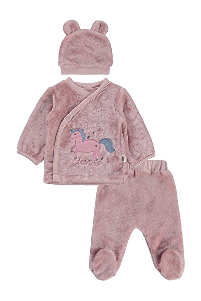 Civil Baby Unicorn Nakışlı Zıbın Takımları - Pembe