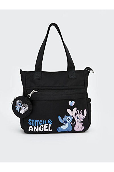 LC Waikiki Geantă de umăr pentru fete cu imprimeu Stitch și Angel, Colecția S...