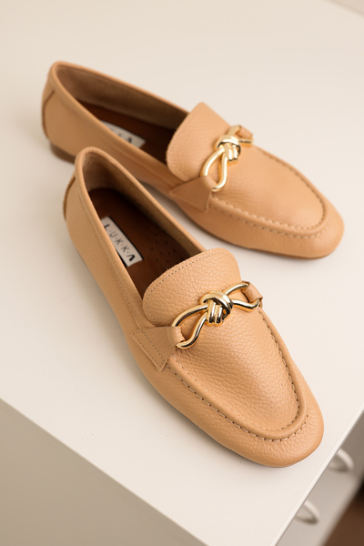 by selvi Lukka Shoes Γνήσιο δέρμα Cameron Γυναικείες μπαλαρίνες Loafer με μετ...