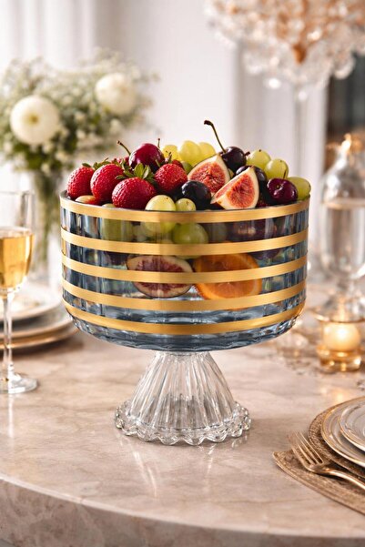 decovien Elegantly Designed Glass Fruit Bowl, Specially Designed for Stylish ...