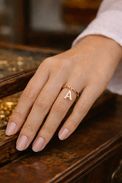 Soleildor 925 ayar Orijinal Gümüş Baş Harfli Gümüş Yüzük (istenilen harf yapı...