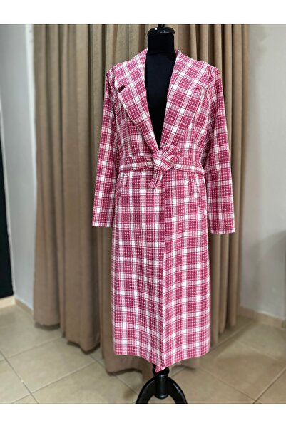 fundaboutiquee Pembe astarlı trençkot