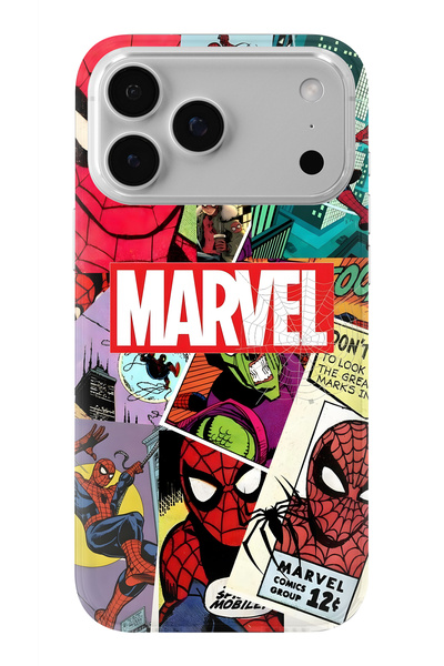 Multitronic حافظة شفافة مطبوعة بتصميم مارفل متوافقة مع هاتف iPhone 17 Pro Max