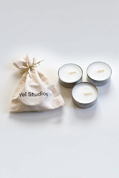 Yel Studios Büyük Tealight Mum - 3'lü Set