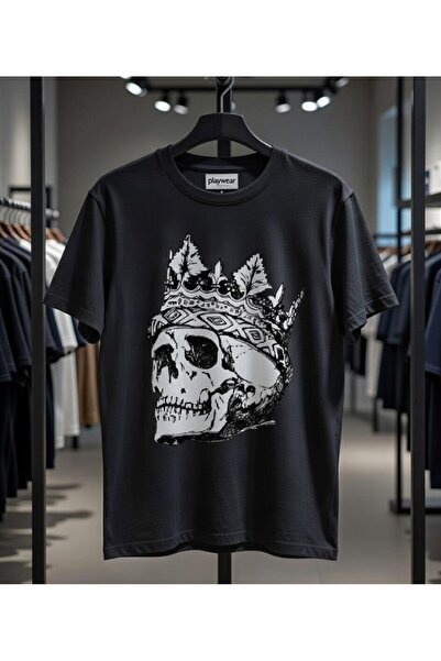 playwear PLAY WEAR Tricou unisex cu imprimeu CRANIAL CROWN, cu decolteu rotund