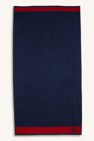 DeFacto N7894AZNV31 Prosop de plajă din bumbac pentru bărbați, albastru marin