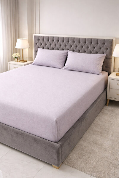 Gizo Home طقم ملاءات سرير مبطنة مطاطية بلون أرجواني مفرد/مزدوج/كبير الحجم مصن...