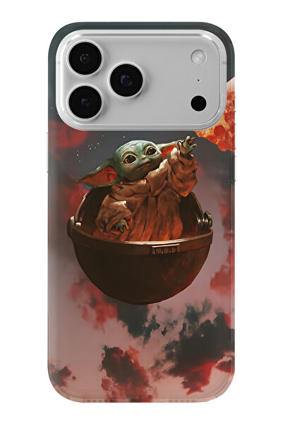 Multitronic حافظة شفافة مطبوعة بتصميم يودا متوافقة مع آيفون 17 برو ماكس