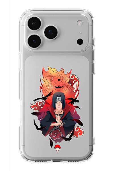 Multitronic حافظة شفافة مطبوعة بتصميم إيتاتشي متوافقة مع آيفون 17 برو