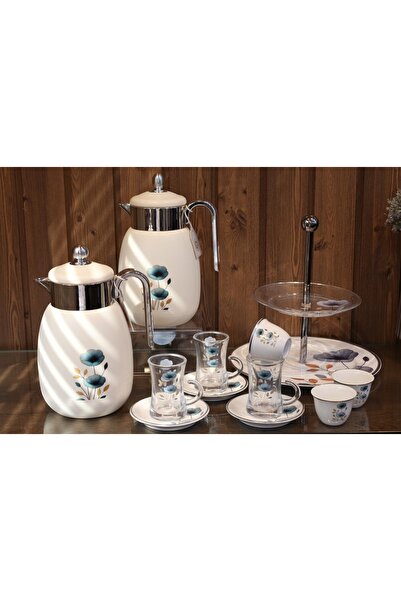 Louvre Louver thermos set with 36-piece cups + glass candy holder