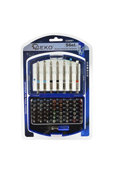 GEKO SET CAPETE SURUBELNITA CU BITI 56 PIESE