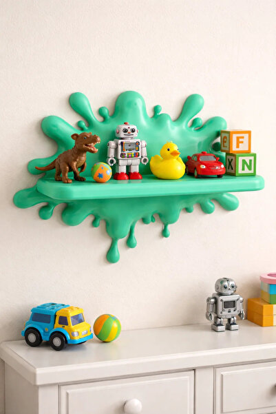 shop 🎨 Dekoratif Sıçrama Tasarımlı Çocuk Odası Duvar Rafı