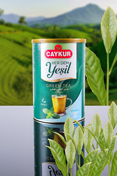 Çaykur YAPRAK YEŞİL ÇAY NANELİ 200 GR HER DEM 5 ADET