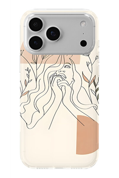 Multitronic حافظة شفافة مطبوعة بتصميم فني متوافقة مع هاتف iPhone 17 Pro Max