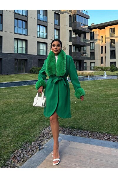 YVONNE Alpaca Kürklü Kaban