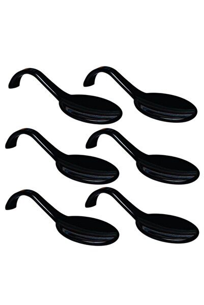 Raki 6-piece melamine spoon set - black