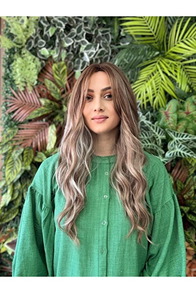 favorim peruk Luxury gerçek saç dokusunda röfleli peruk