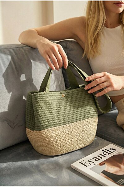 eyandis Kadın Bohem Stil Geniş İç Hacimli İki Renkli Askılı Günlük Omuz Çantası