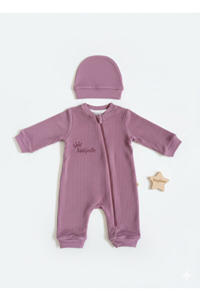 Generic Romper with hat for up to 2 months old - Pink