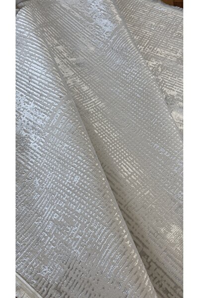 HALI HANEM HOME İnce Sık Saten İpek Dokuma Krem Gri Parlak Salon Koridor Otur...