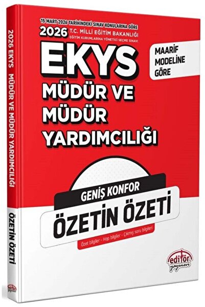 Makro Kitabevi Yayınları Editör 2026 Baskı MEB EKYS Müdür ve Yardımcılığı Öze...