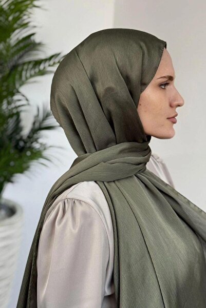 Şulemoda Giyim JanJan Βραδινό Φόρεμα Σάλι Χακί