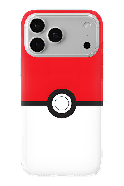 Multitronic حافظة شفافة مطبوعة بتصميم كرة بوكيمون متوافقة مع هاتف iPhone 17 P...