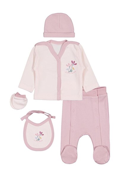 Civil Baby Çıtır Çiçek Emprime Zıbın Takımları - Fil Dişi Prematüre