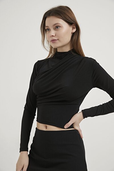 Arma Life Armalife 1806 high neck drapey flexible women's blouse