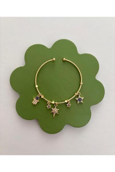 XUPING JEWELRY سوار ذهبي فاتح بتصميم نجمة الشمال وتميمة يد فاطمة