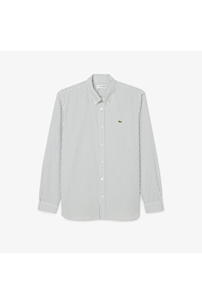 Lacoste Regular Fit Striped Pinpoint Shirt - CH5084-00-737