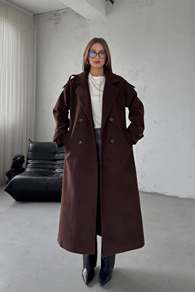 NET OF NOT Brown Belted New Season Lined Premium Quality Comfortable Fit Wome...