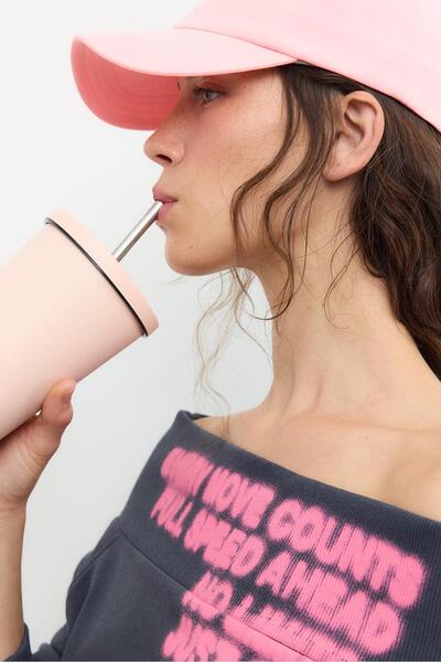 Stradivarius Kayık yaka oversize sweatshirt