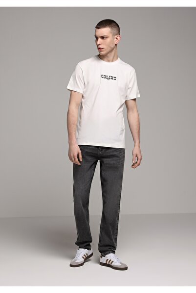 Colin's Pantaloni din denim negru pentru bărbați, croială dreaptă