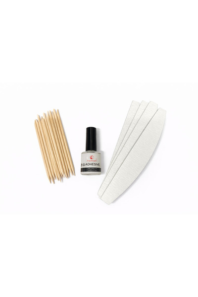 Adhesive Professional manicure set – Nail glue + wooden sticks + nail files