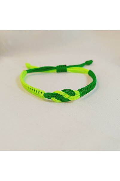 Crystal Atelier Green Infinity Figured Macrame Bracelet - Adjustable String G...