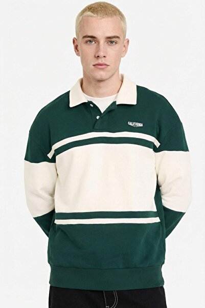 DeFacto Boxy Fit Polo Yaka Sweatshirt F8657AX26SP