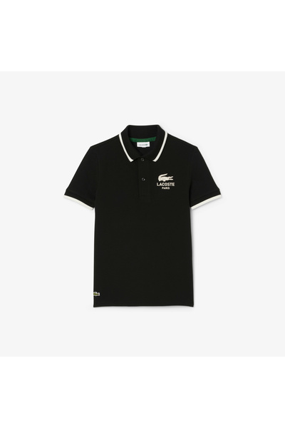 Lacoste Stripe Collar Petit Pique Polo Shirt - PJ1104-00-031